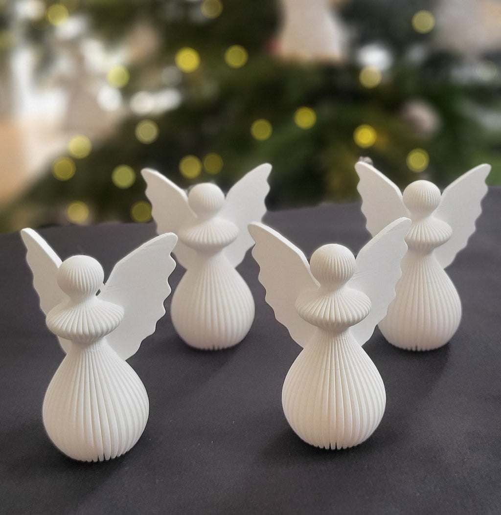 Zestaw 4 Aniołków Dekoracyjnych "Aria" – Kolekcja Liniowa