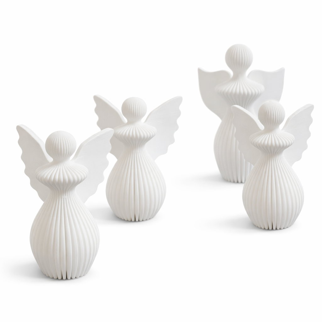 Zestaw 4 Aniołków Dekoracyjnych 